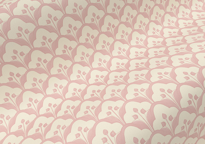 Trellis Prints, Scallop and Bud Rosies Pink - Twist&Fit Roller Blind - Image 4